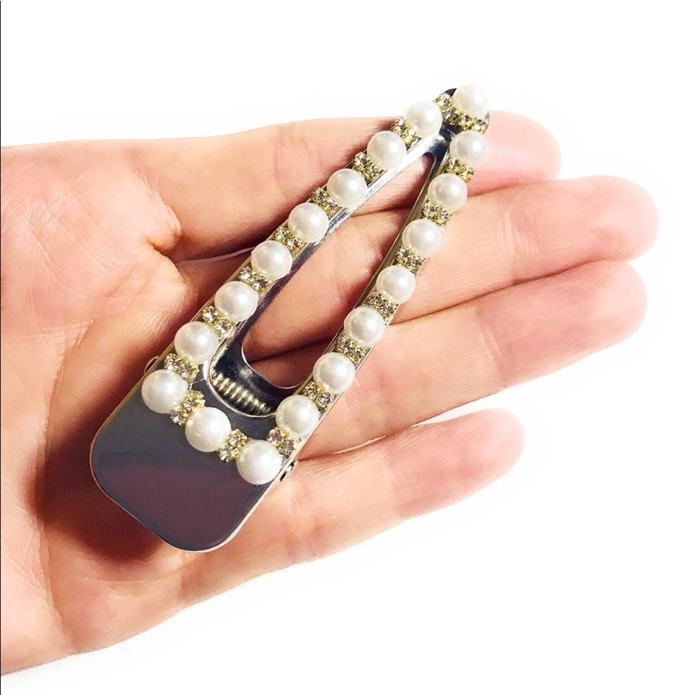 Pearl Hair Clip for any Hair Type - New - Great Gift - Picture 4 of 5